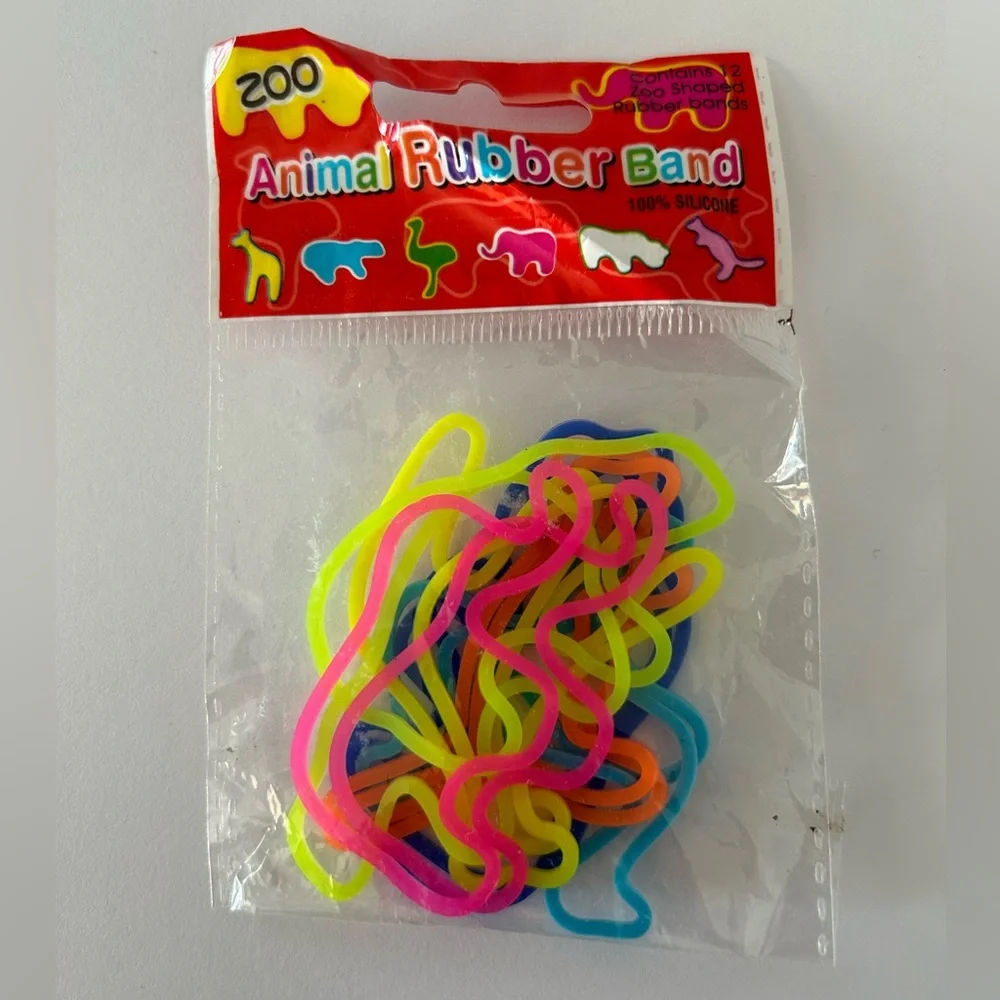 🦋 5/$25 - Y2K Zoo Animal Rubber Bands Bracelets from the 2000’s Silly Bandz