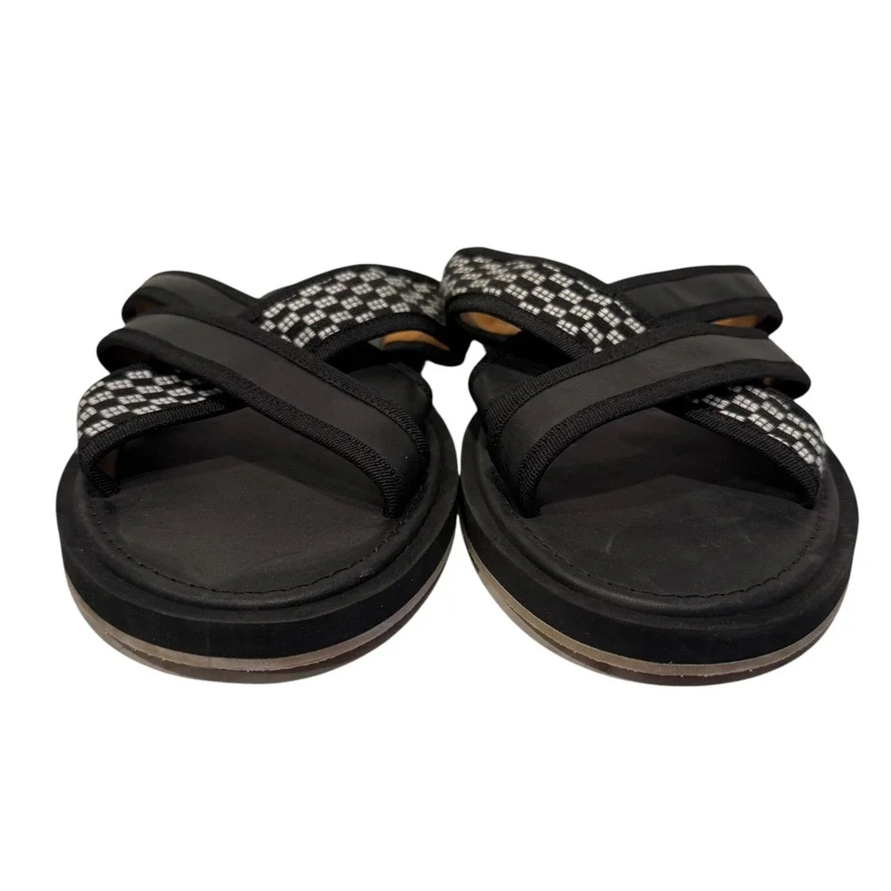 Armando Cabral Men's Black Arabia Iv Woven Cotton Leather Slides Sz 45 / 12 $485