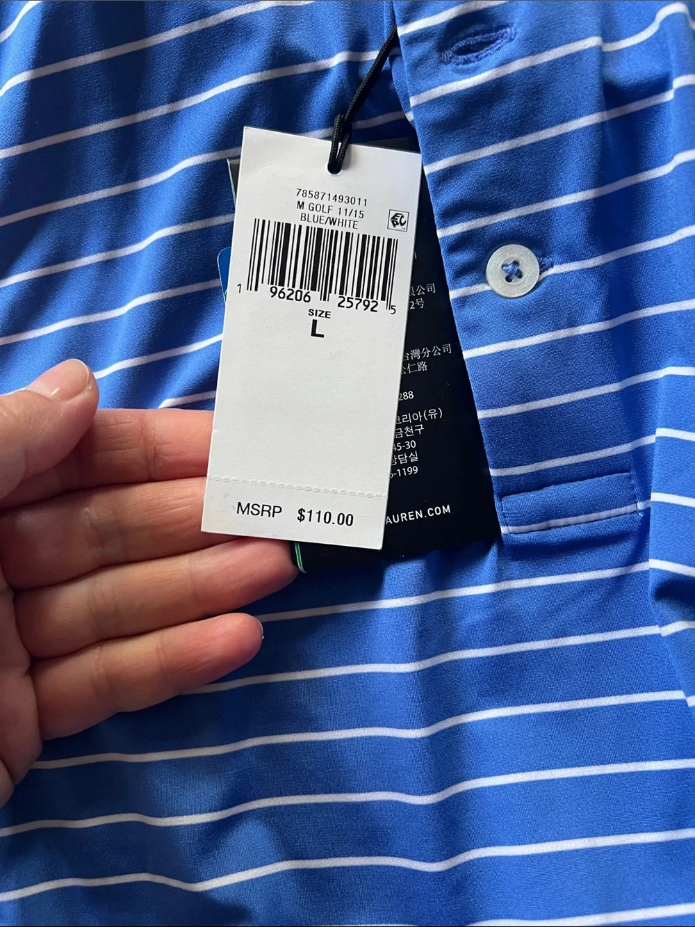 Ralph Lauren placket split