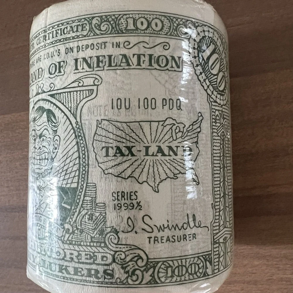 President Toilet Paper Great Land of Inflation Vintage 1980 Novelty Paper Sealed