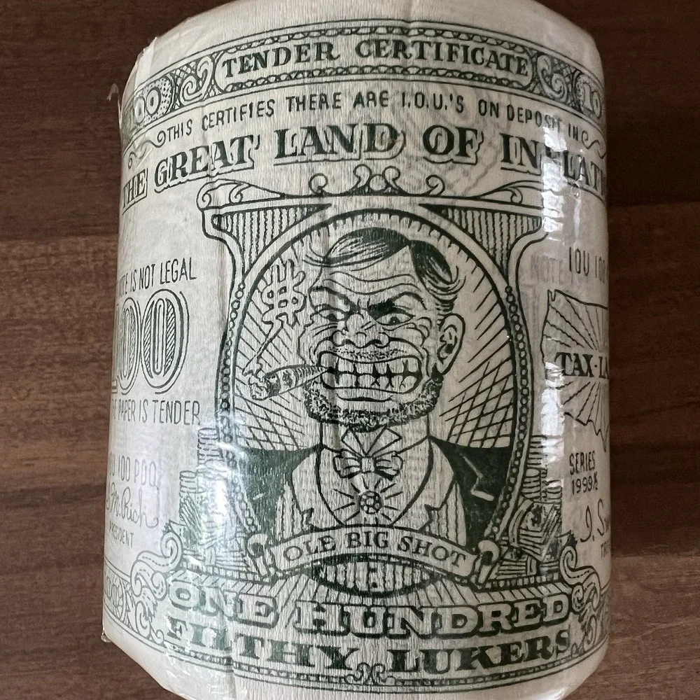 President Toilet Paper Great Land of Inflation Vintage 1980 Novelty Paper Sealed