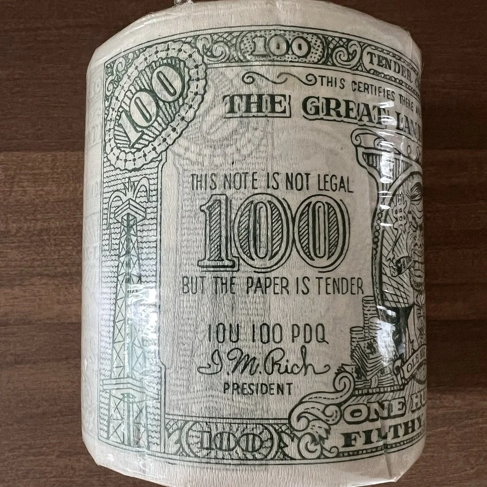 President Toilet Paper Great Land of Inflation Vintage 1980 Novelty Paper Sealed