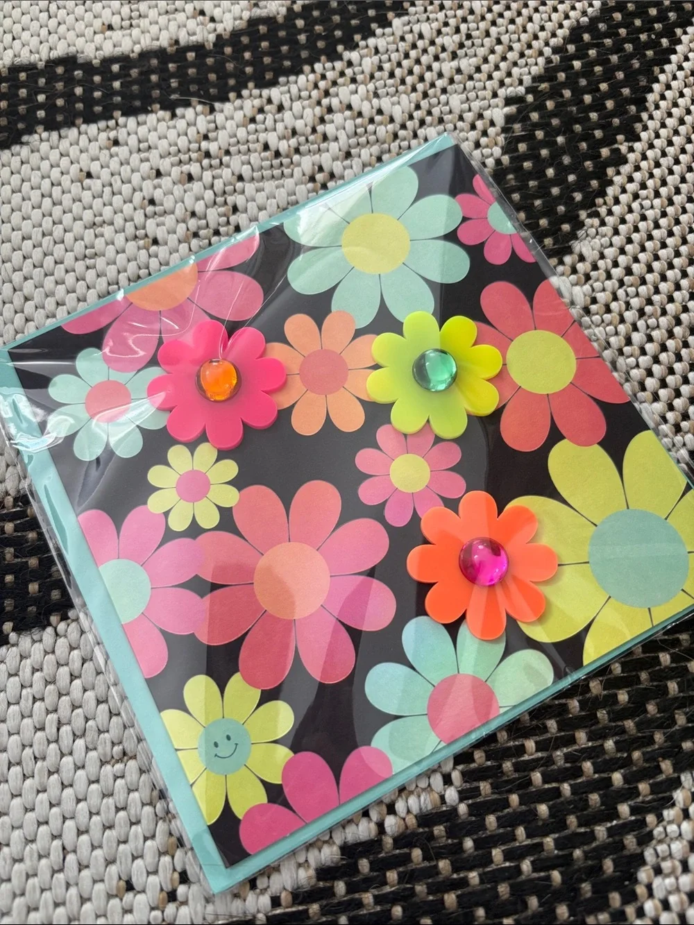 🆕Papyrus Colorful Daisies Blank Inside Greeting Card