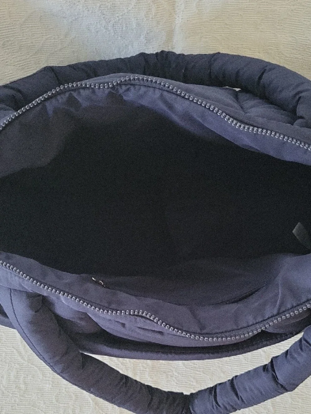 WILO Navy Quilted Laptop Tote - Padded Carry Handles