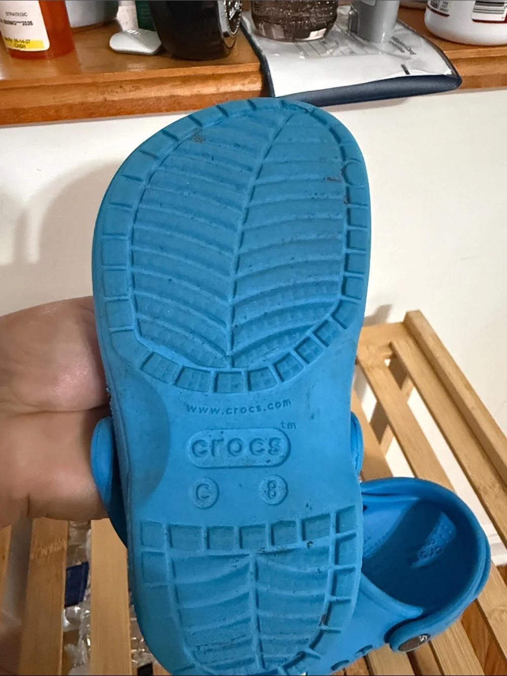 CROCS Kids Bright Blue Clogs with Toy Charms