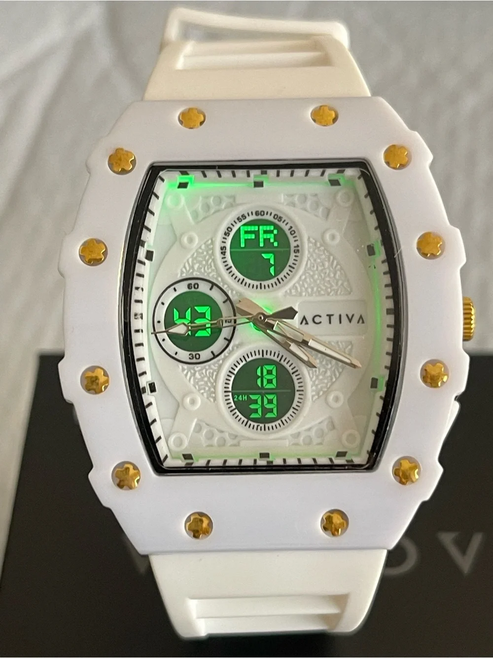 Activa X Invicta Digital Essentials Men's Watch - 42.8mm, White new
