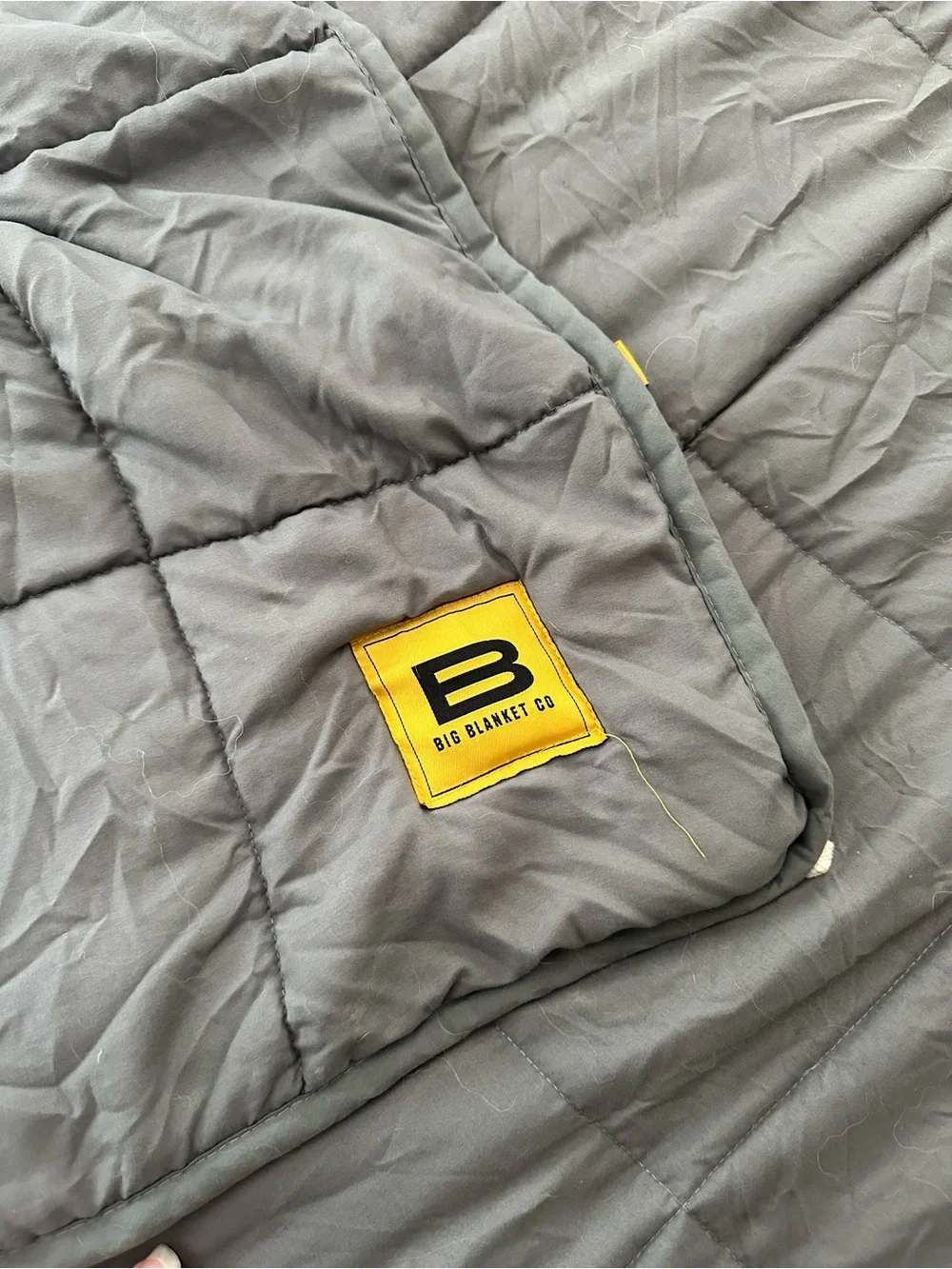 Big Blanket Co XL 40 lb King Weighted Blanket Gray w/ Duvet Cover
