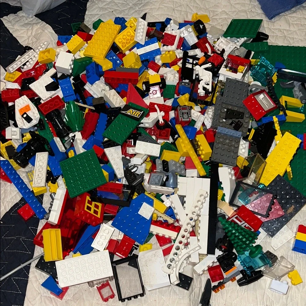 Vintage lot of legos motorcycle space doors windows more