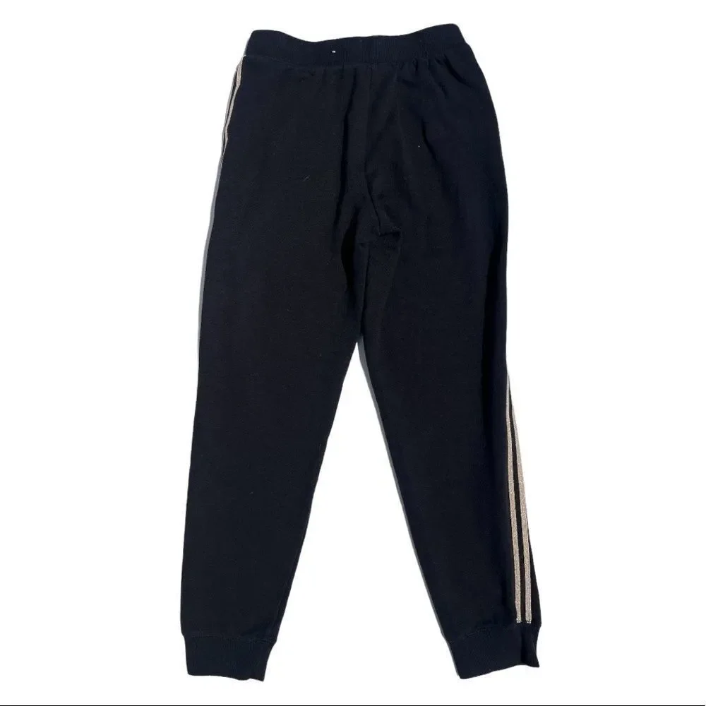 Girls Black & Gold Striped Sweatpants (XL-14)