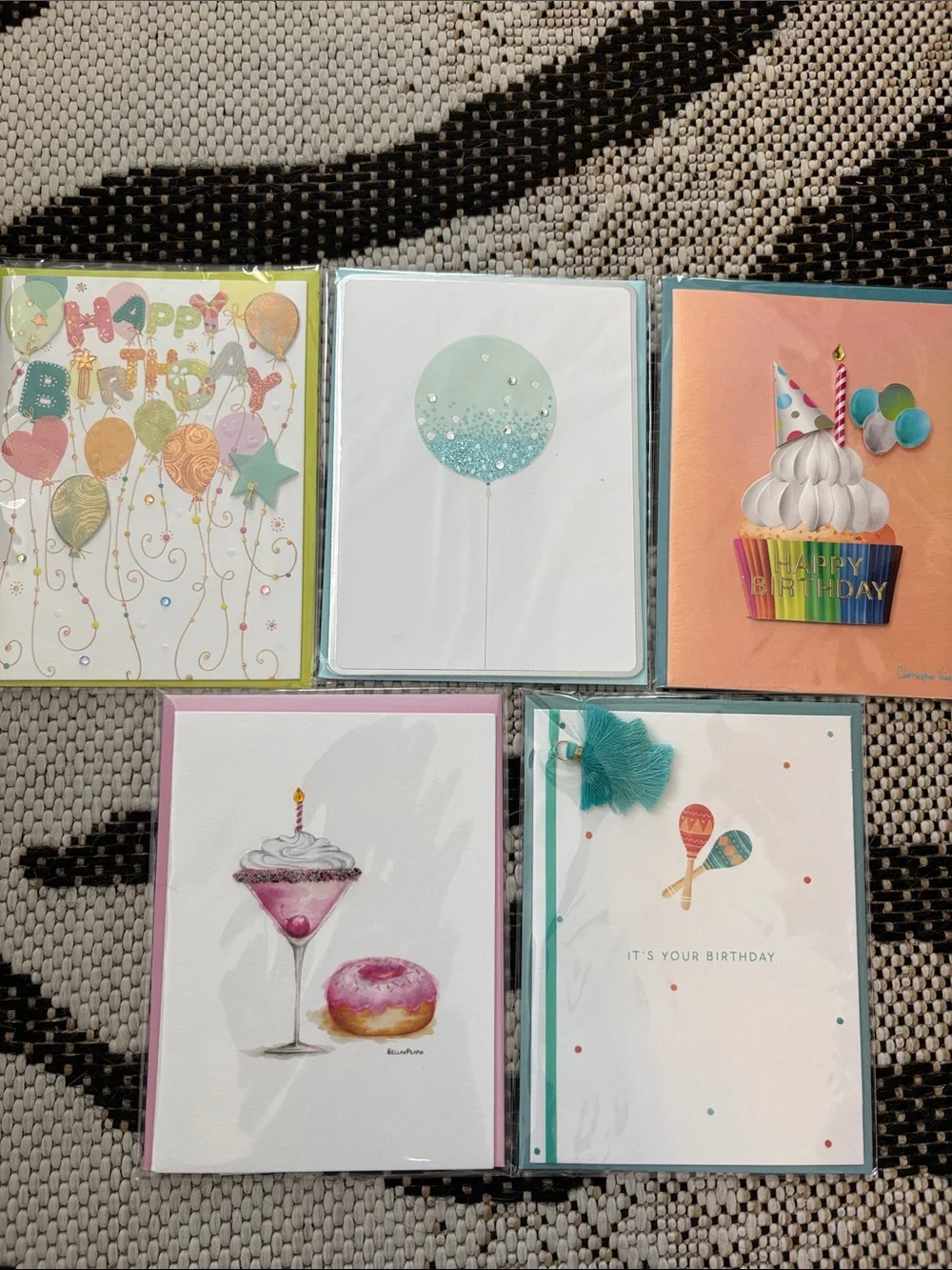 🆕Papyrus 5 Piece Birthday Greeting Card Bundle