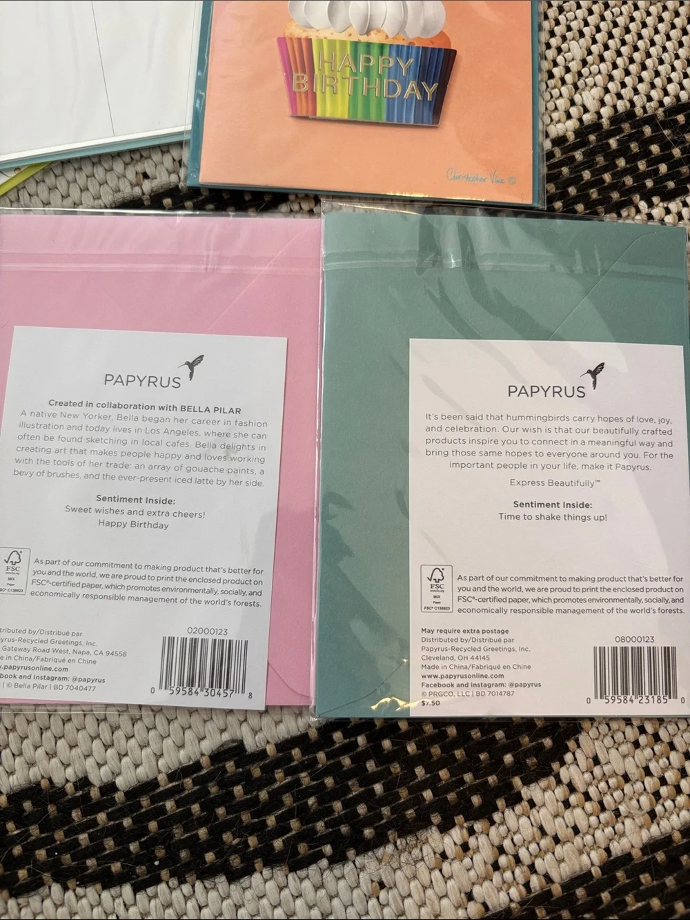 🆕Papyrus 5 Piece Birthday Greeting Card Bundle