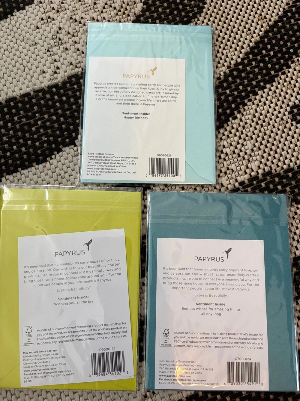 🆕Papyrus 5 Piece Birthday Greeting Card Bundle