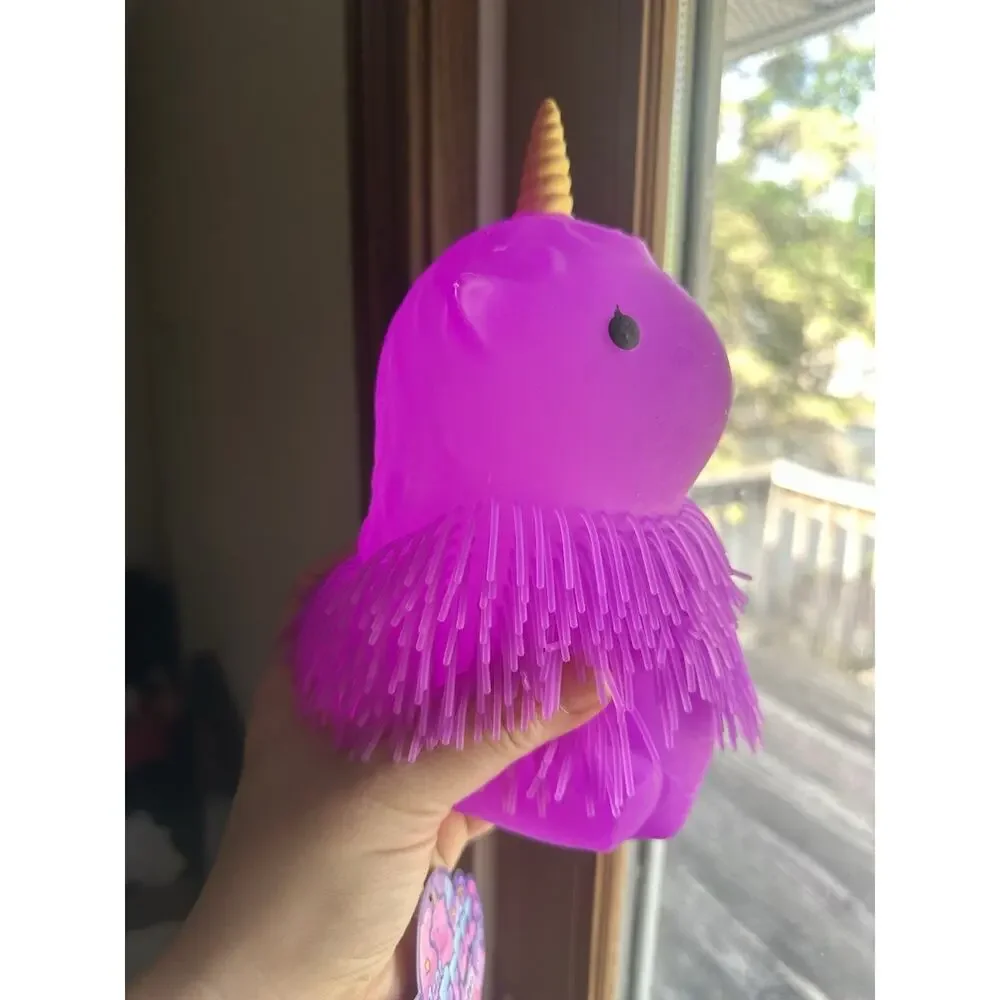 Mythical Puffferz Unicorn Purple Squeeze Ball Rubber Stretch by Twist Toy