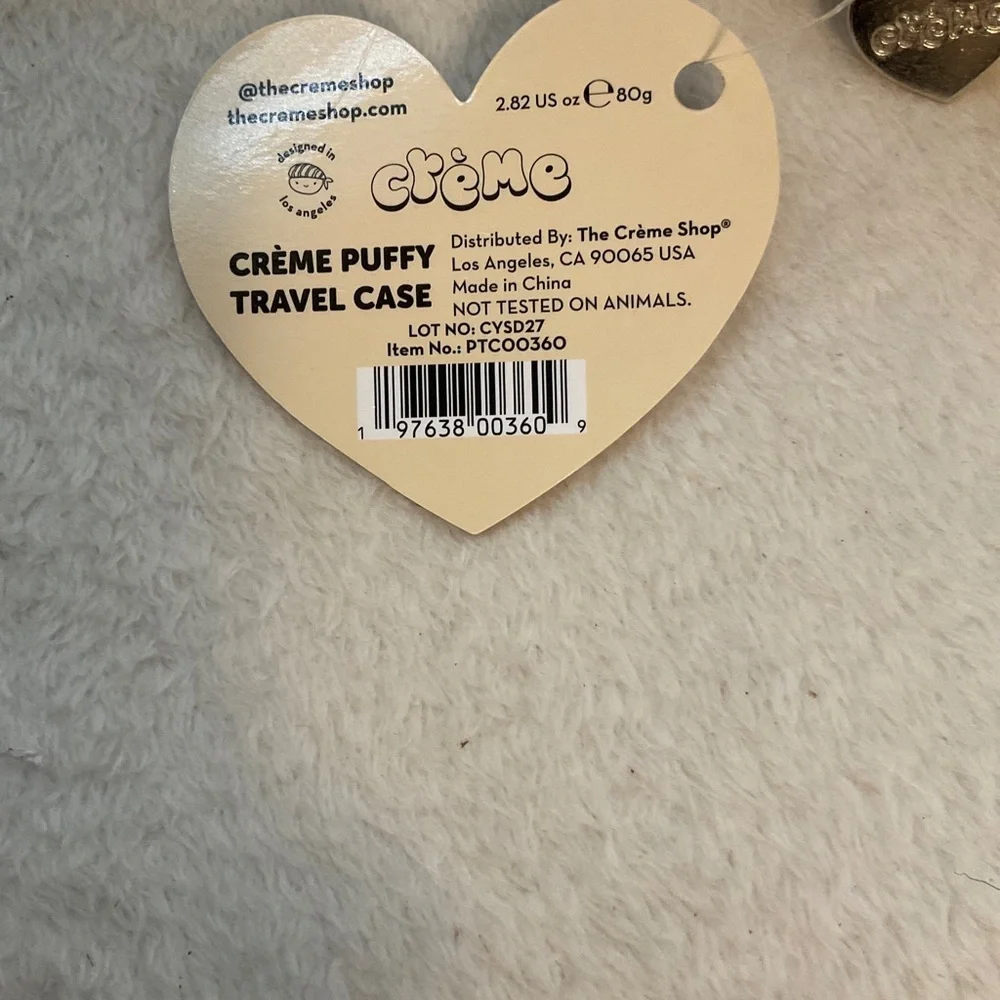 The Creme Shop cosmetics pouch quilted