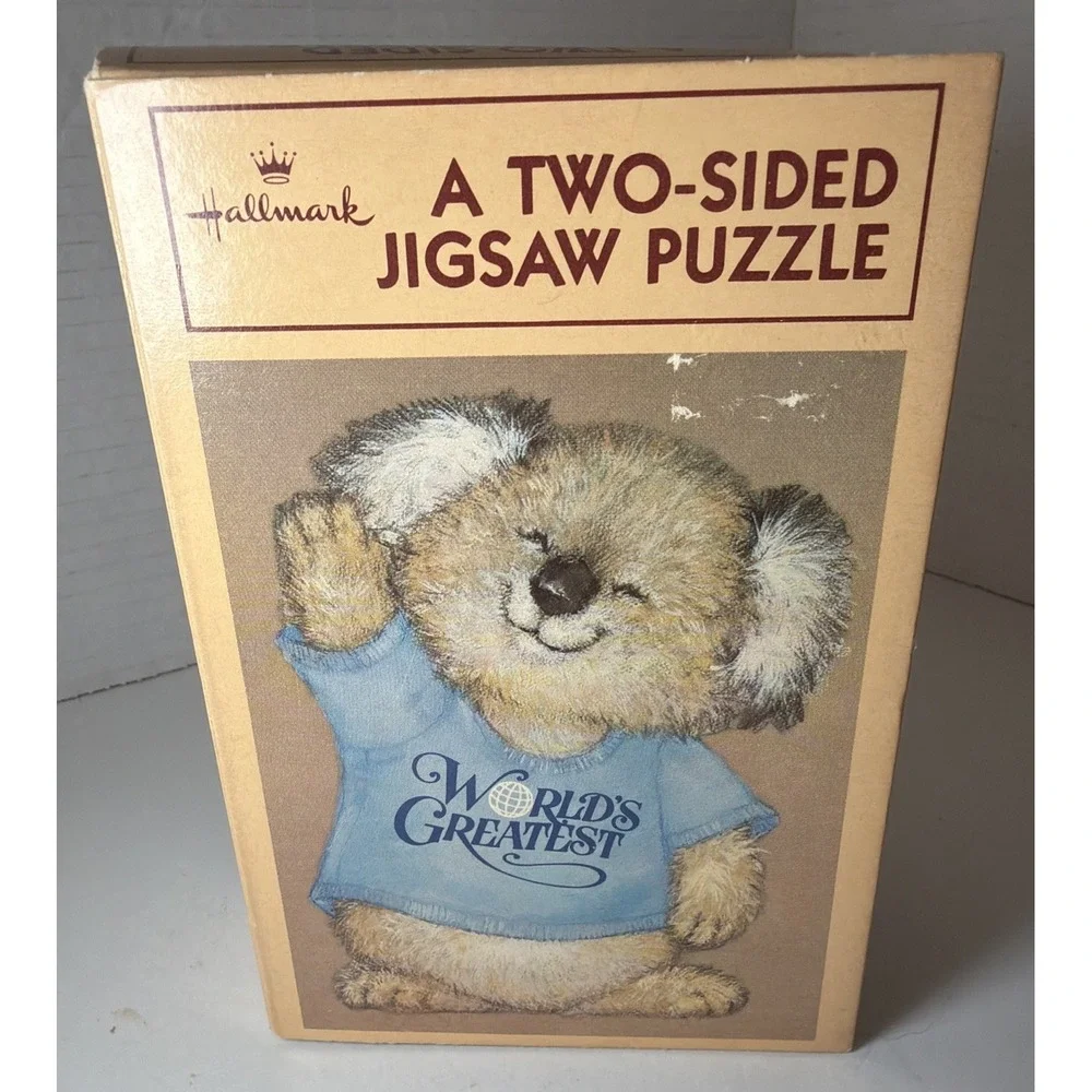 Vintage Shirt Tales 2 Sided Jigsaw Puzzle Hallmark Complete Over 60 Pieces Kip