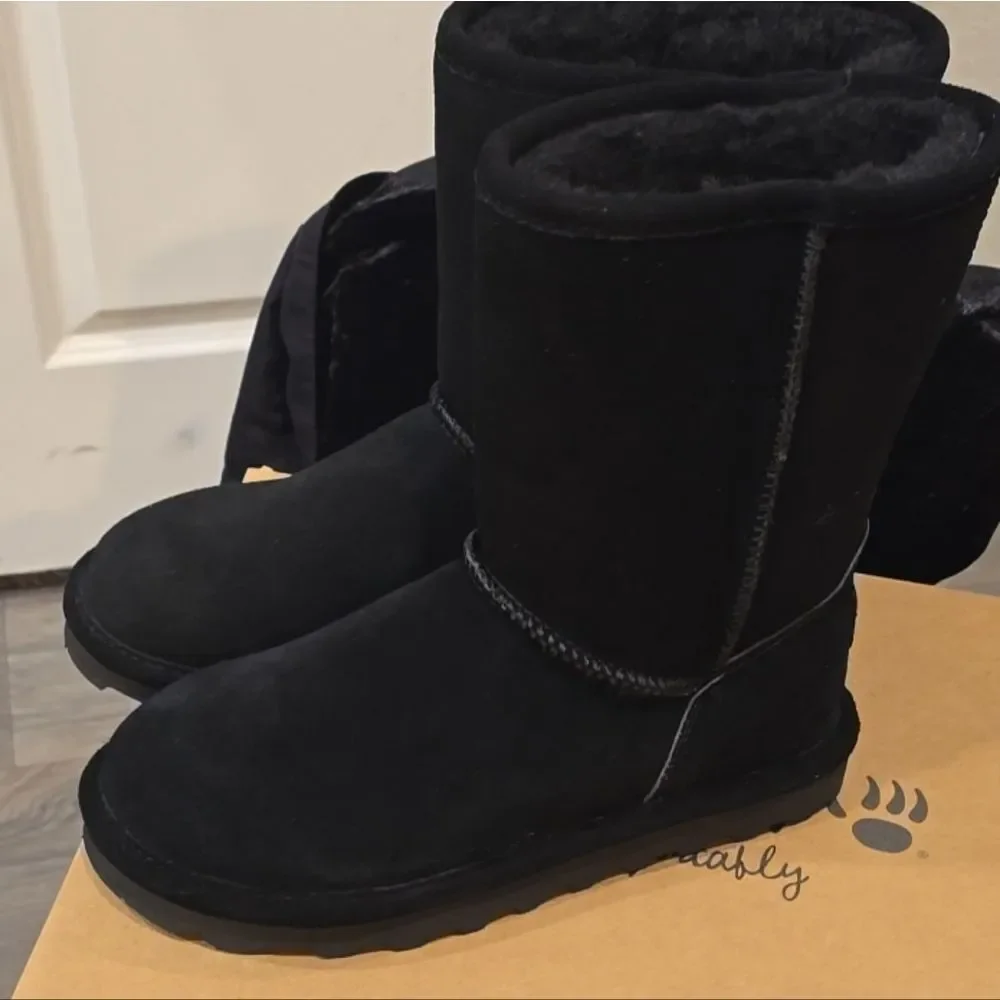 BearPaw‎ Elle Water Resistant Short Boots- Black