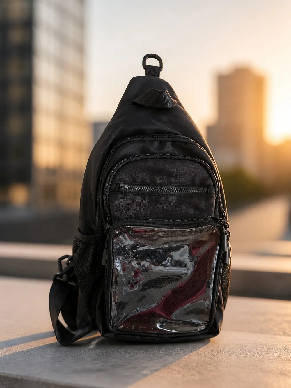 Enamel Pin Sling Backpack