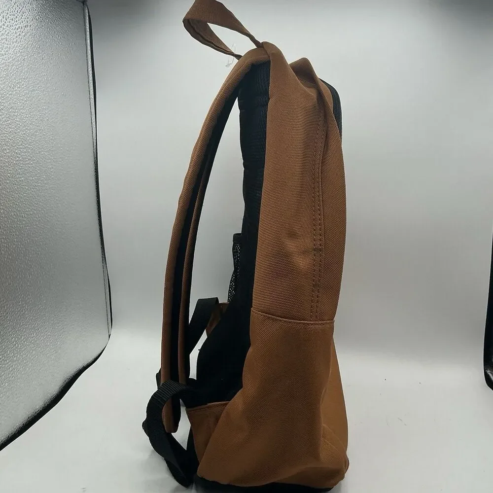 Carhartt Brown Canvas Laptop Backpack Zanskar Embroidered Work School Bag