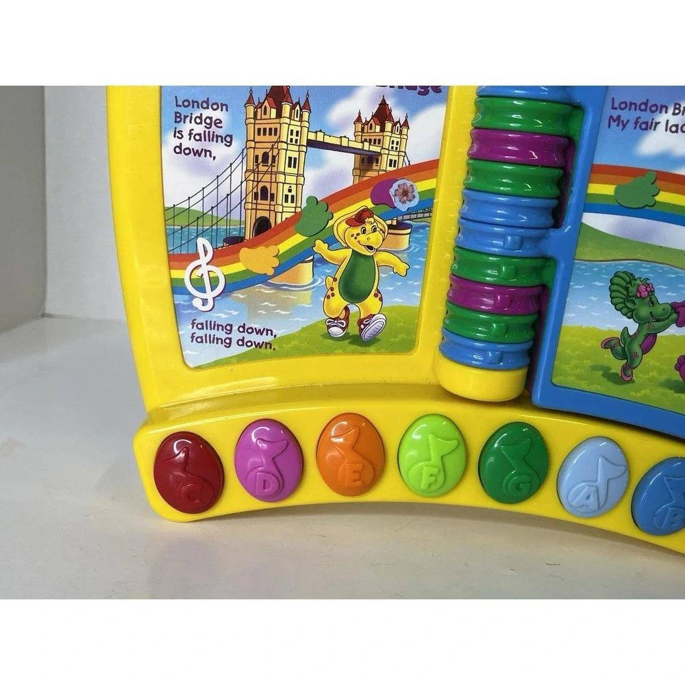 Vintage Barney Musical Nursery Rhymes Piano Book Electronic Interactive Toy