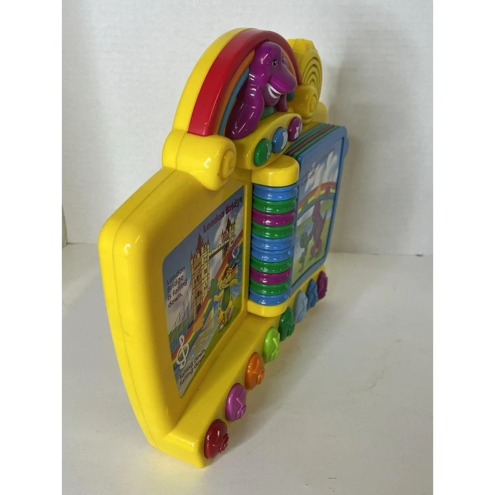 Vintage Barney Musical Nursery Rhymes Piano Book Electronic Interactive Toy