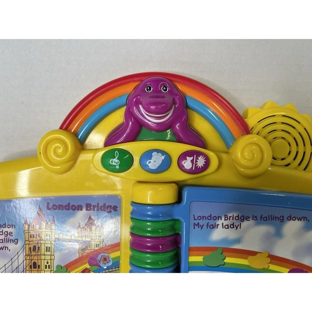 Vintage Barney Musical Nursery Rhymes Piano Book Electronic Interactive Toy