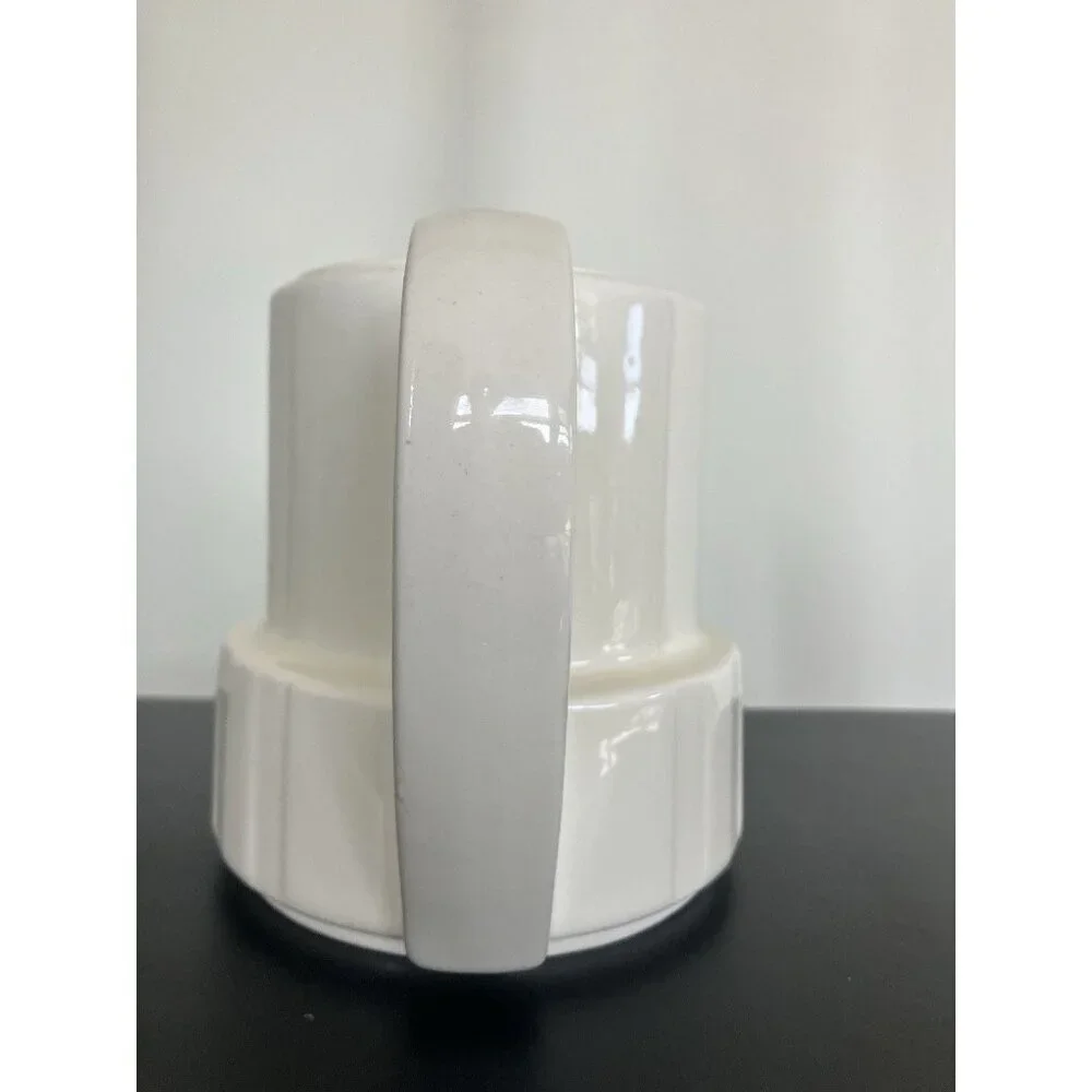 Vintage Mid Century Bauhaus WMF Porcelain Teapot, Ivory With Top, No Chips