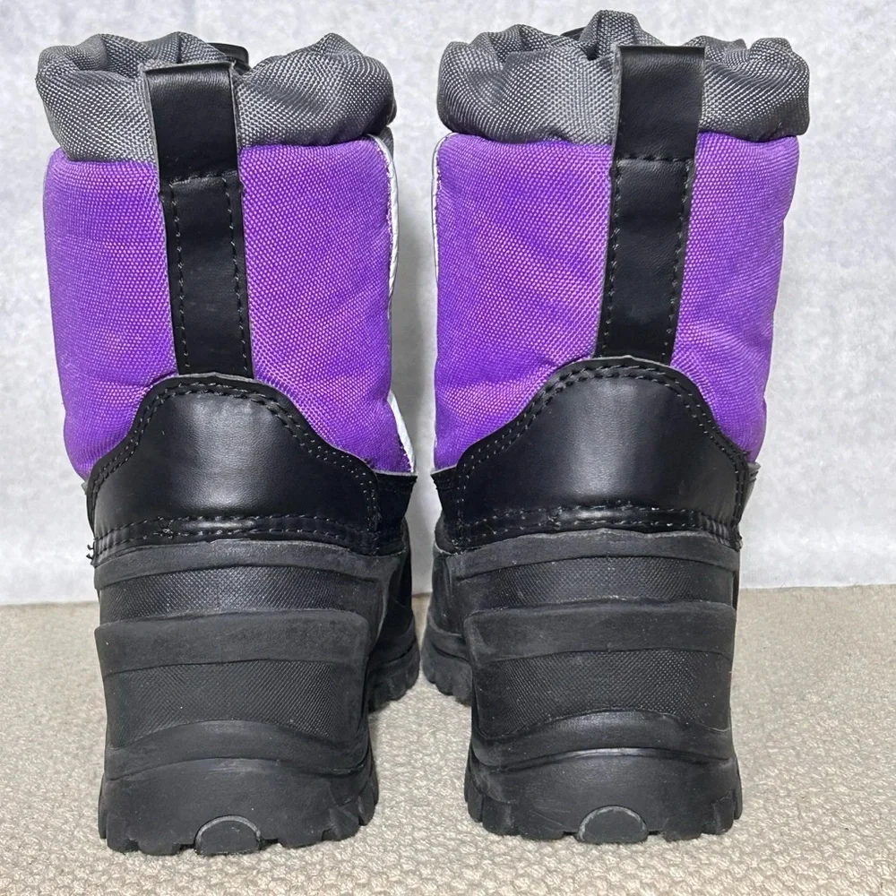 Itasca Cerebus Toddlers/Kids Grey/Purple Insulated Waterproof Winter Boots SZ 12