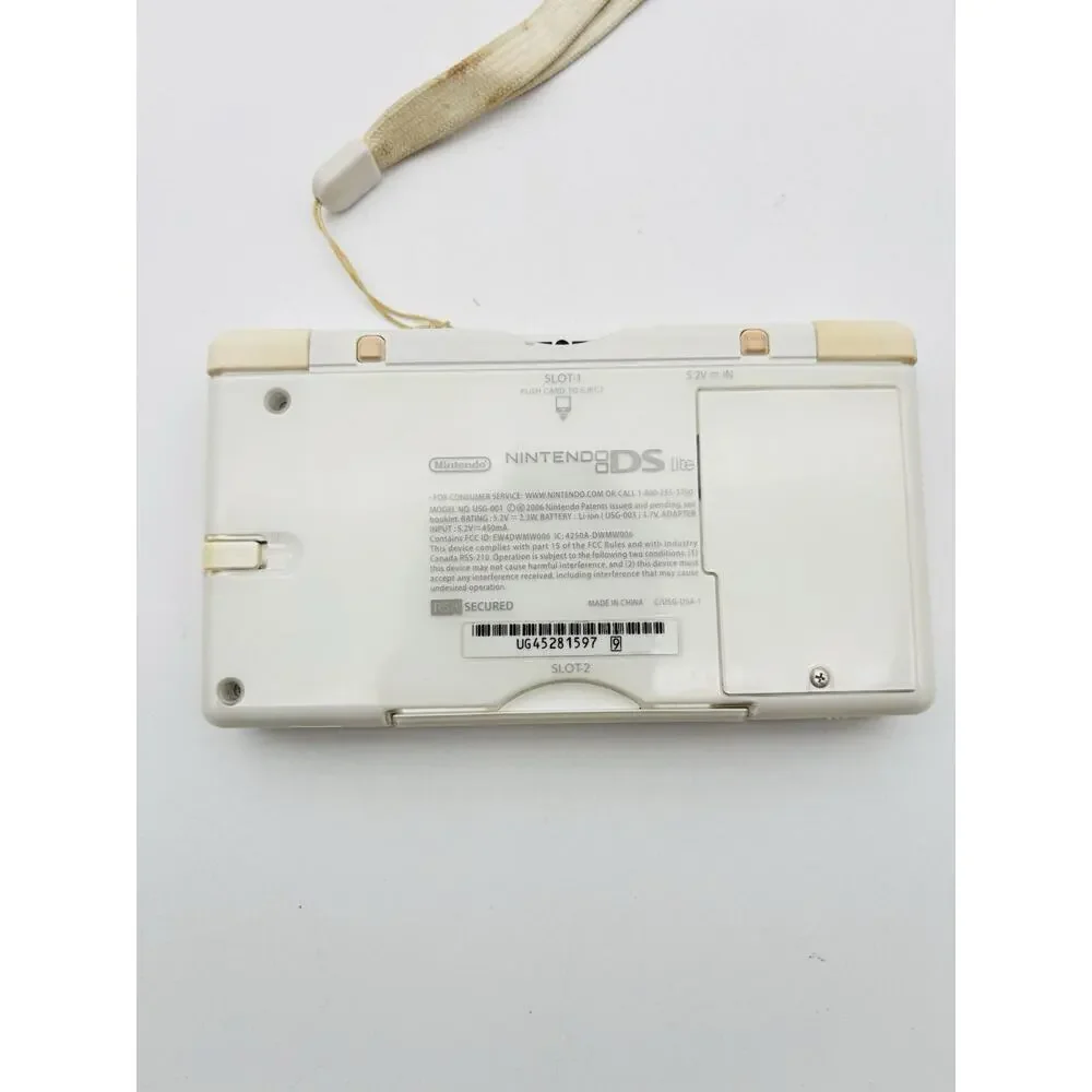 Nintendo DS Lite Handheld System White With Charger And 3ds Case Tested Works
