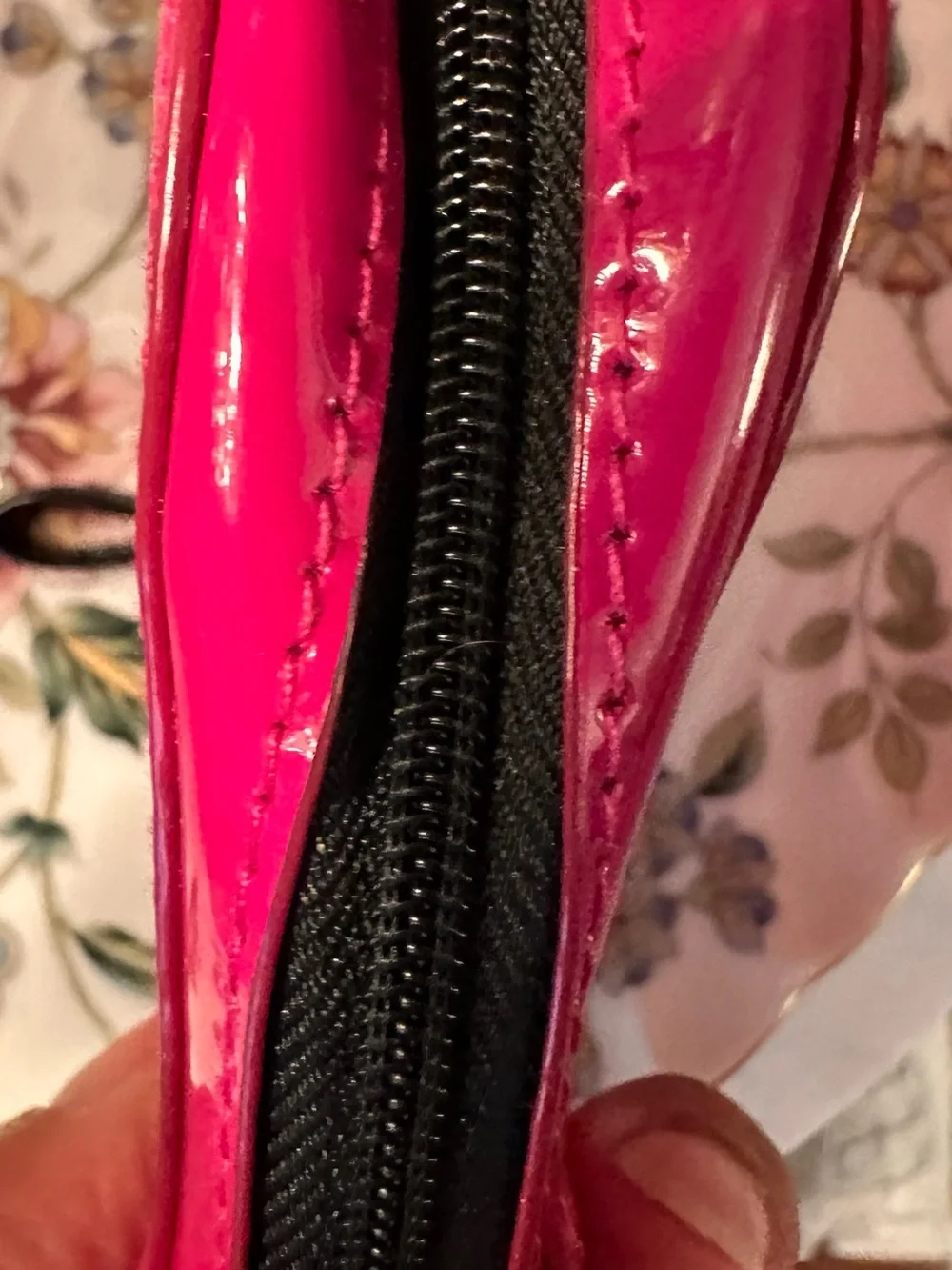 Yves Saint Laurent Heart Cosmetic Case in Hot Pink Patent