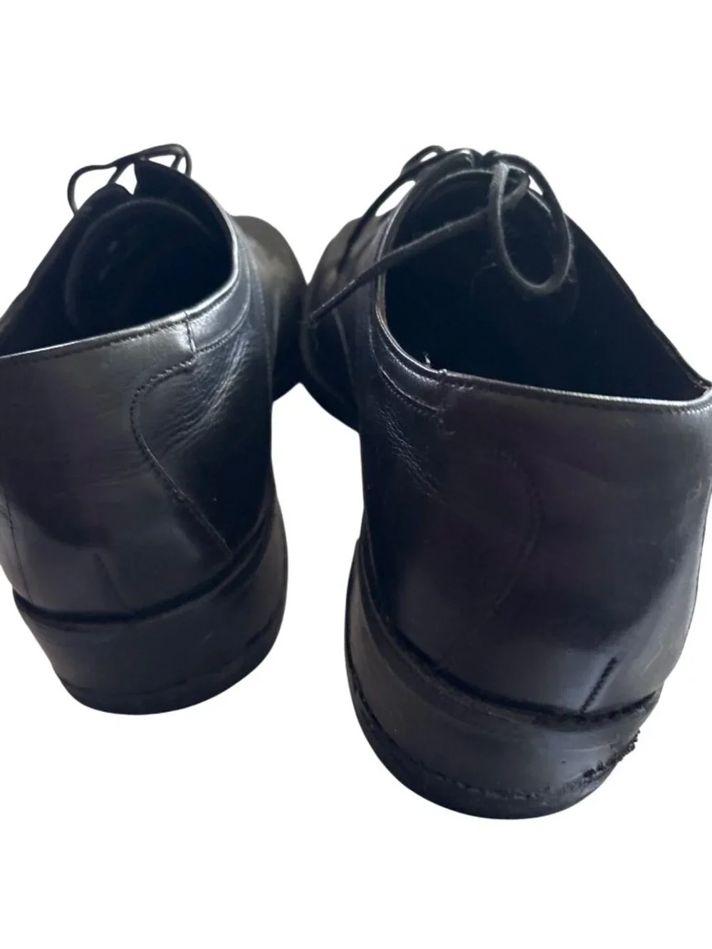 Johnston & Murphy Mens Black Leather Oxford Dress Shoes Size 10.5 M