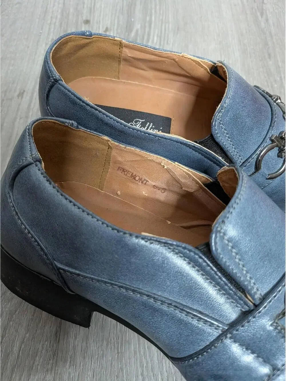 Alberto Fellini Shoes Mens Size 6.5 Blue Slip On Studded Cross Dress Oxford