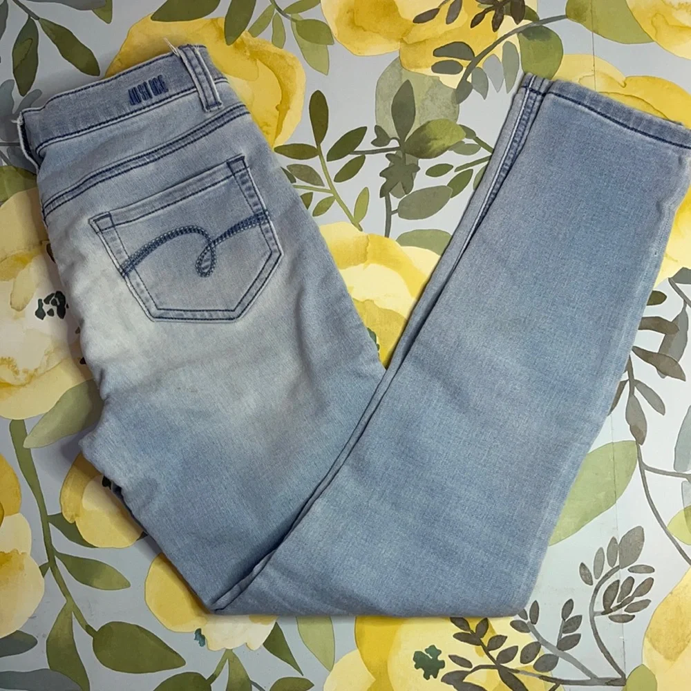 🔥 SALE JUSTICE Girls Mid Rise Light Wash Denim Jeans | Size 12