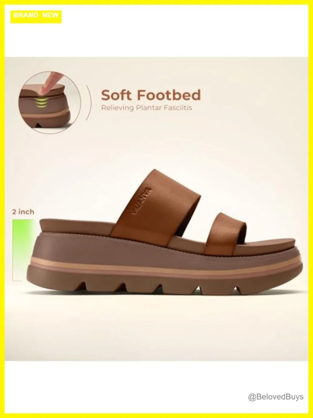 Platform Slip on Sandals Lightweight Comfortable Non-Slip Chunky Slides Open