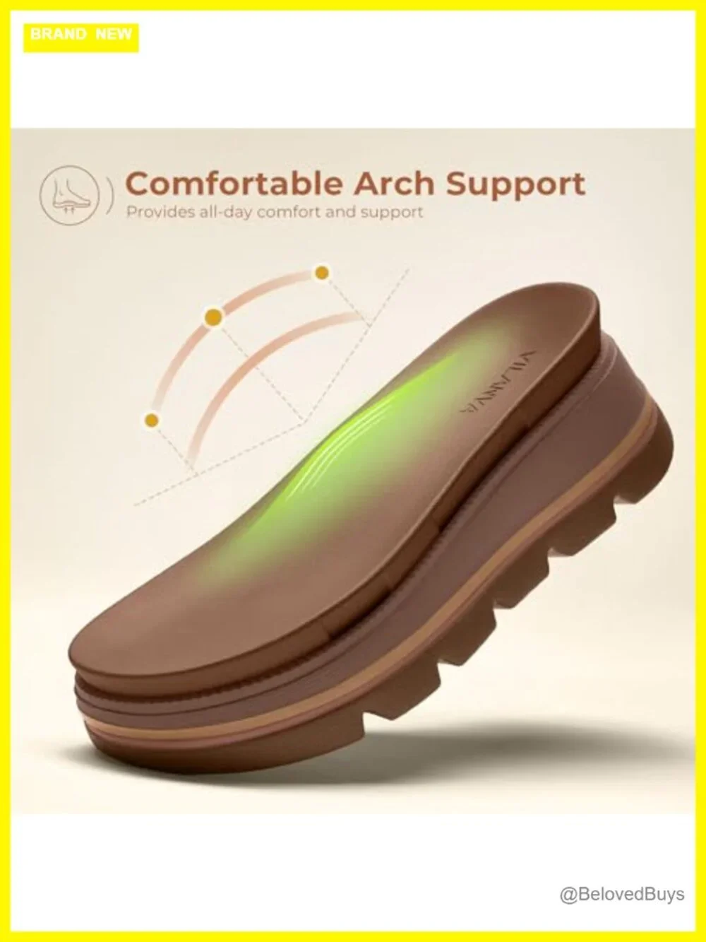 Platform Slip on Sandals Lightweight Comfortable Non-Slip Chunky Slides Open