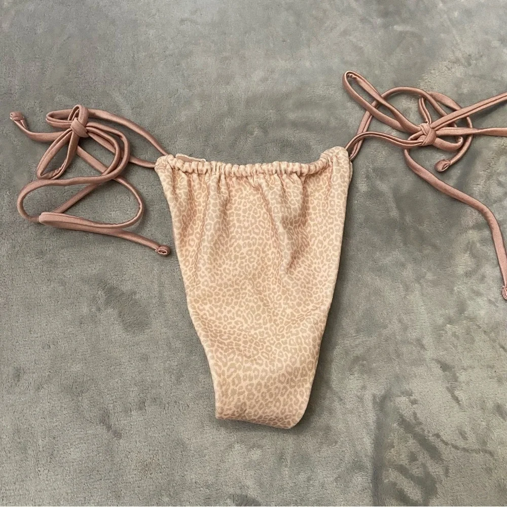 New! Frankie’s Bikinis Coco Cheetah Tia Terry String Bikini Bottom 10747