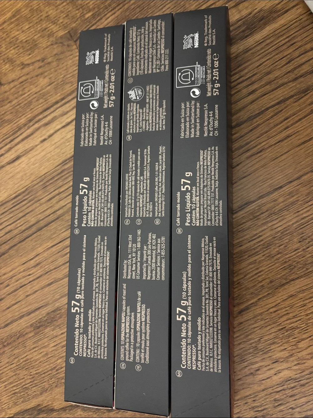 Nespresso three boxes