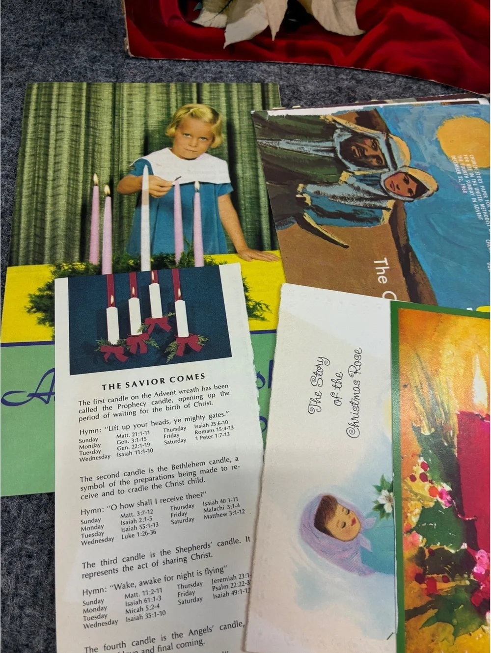 Vintage October 1961 Christmas Ideals Magazine with Holiday Ephemera Assortment
