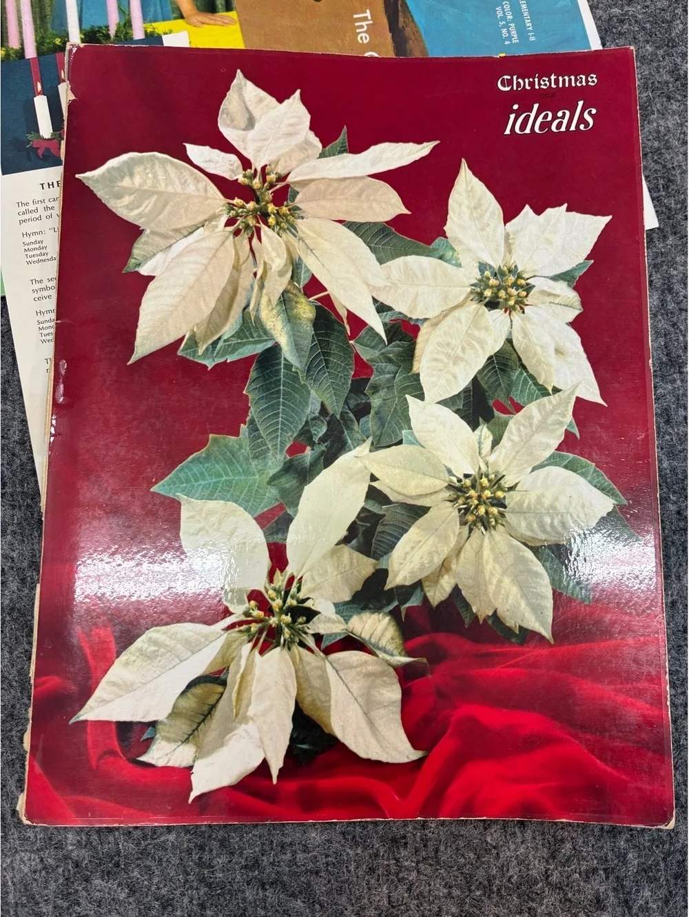 Vintage October 1961 Christmas Ideals Magazine with Holiday Ephemera Assortment