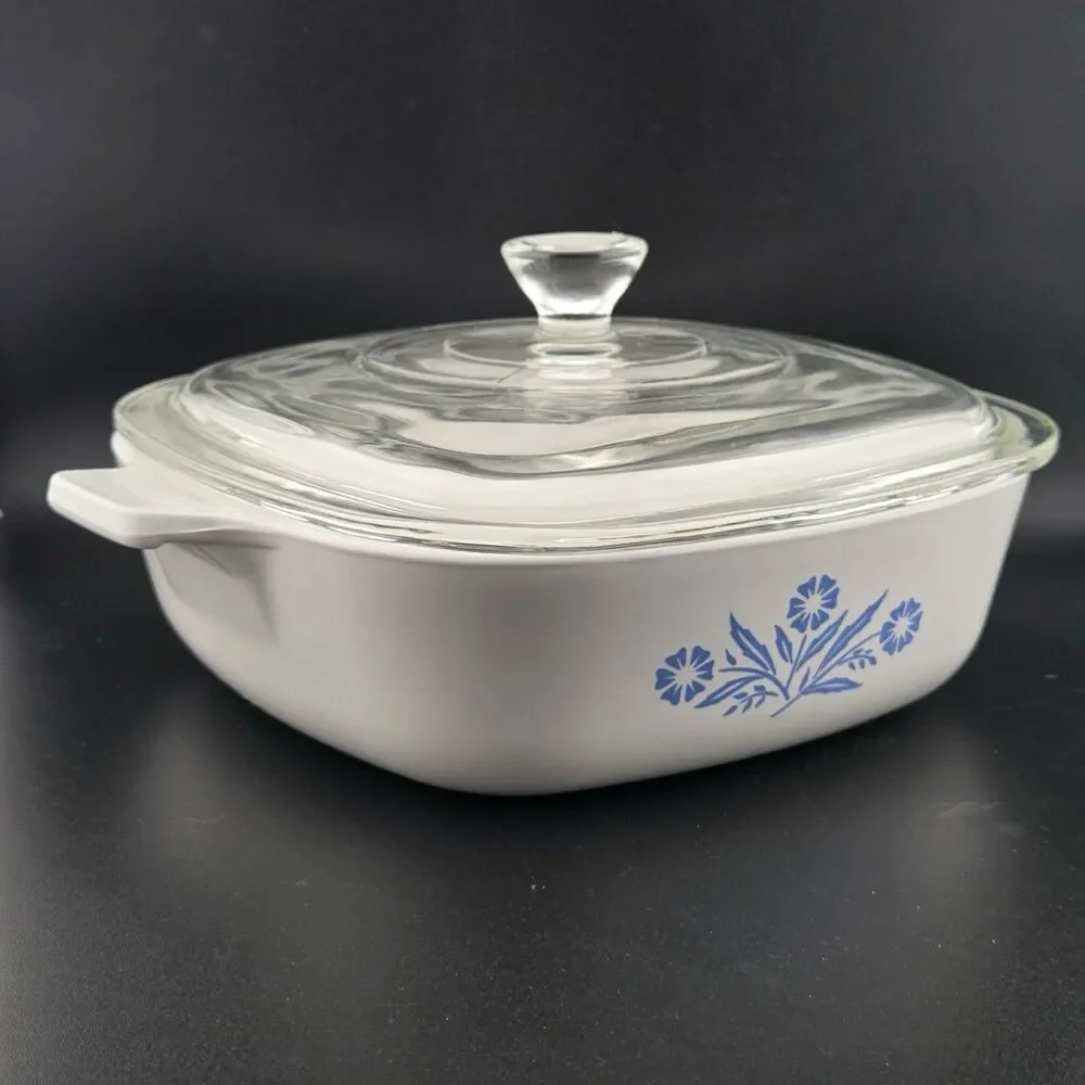 Vintage Corning Ware P-1-B 1 Quart Casserole Dish – Blue Cornflower – w Lid