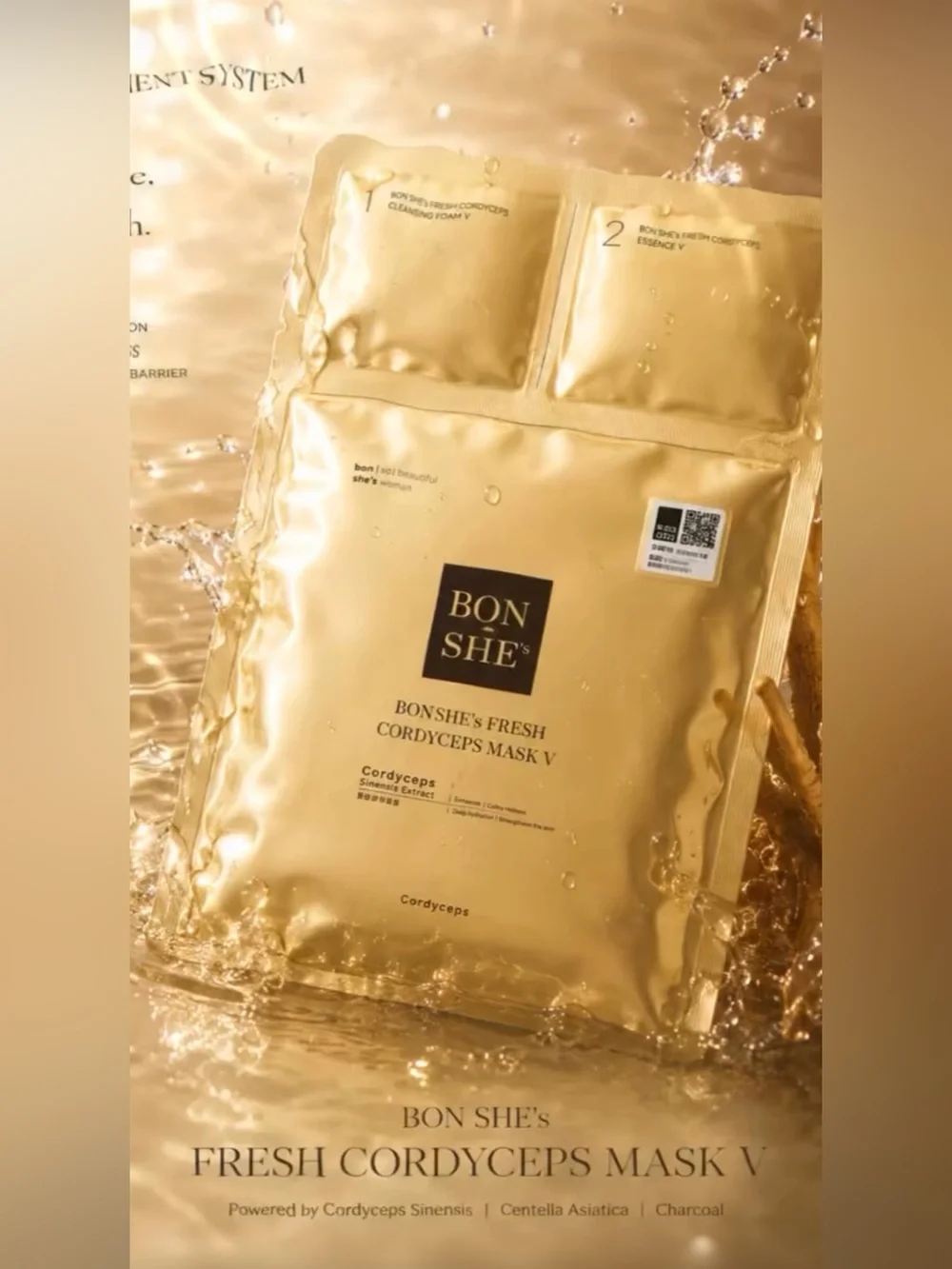 Bon She's Fresh Cordyceps Masks V Face Multi pack bundle Korean south k-beauty