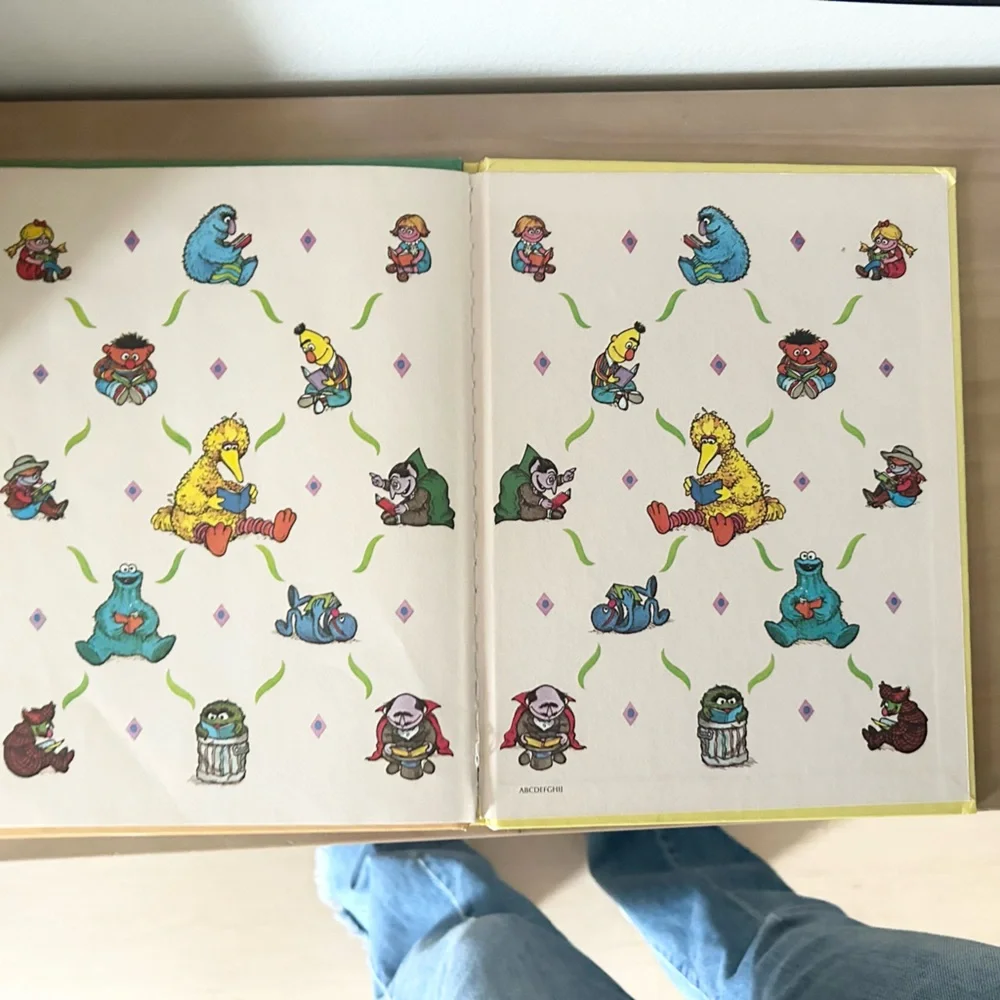 Vintage 1980 Sesame Street I Like School Hardcover Collectible Early Reader