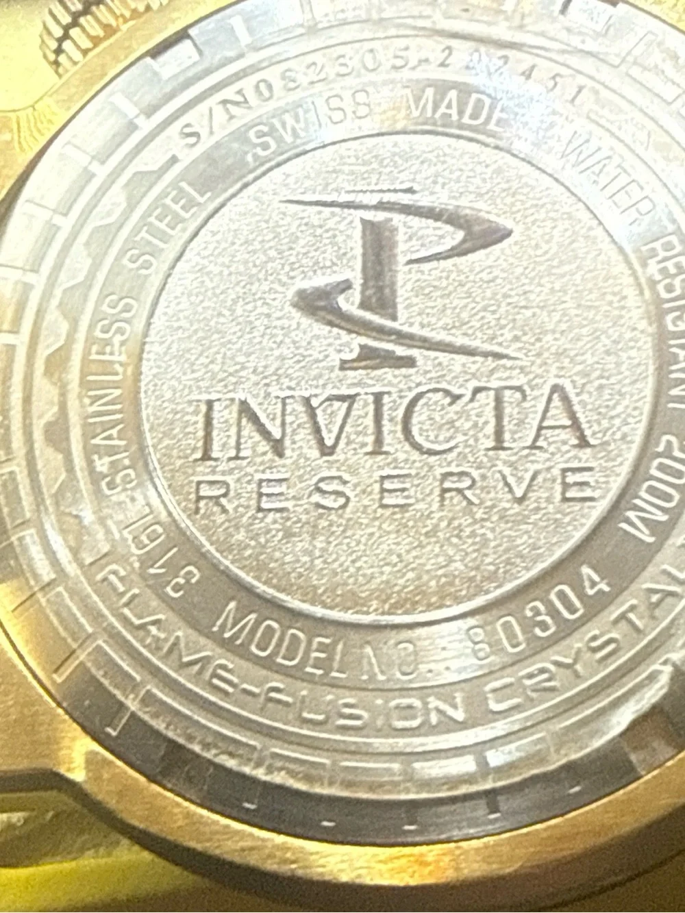 Invicta 80304 Men's Two Tone Steel Bracelet Rose Gold Dial Watch