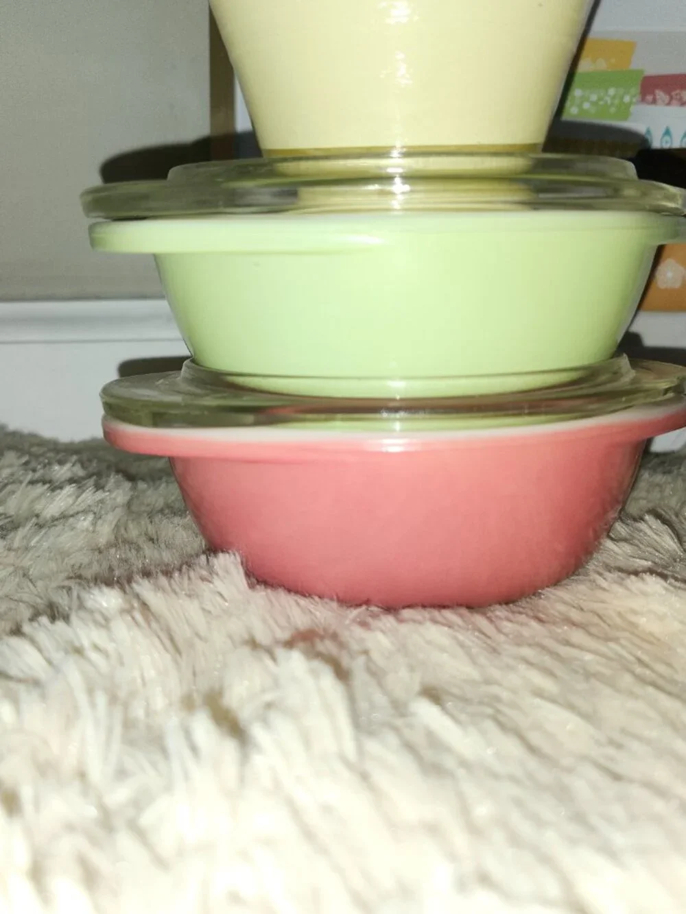 Pyrex art and pyrex080 and Custard Cup
