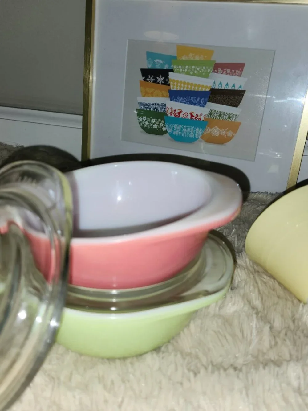 Pyrex art and pyrex080 and Custard Cup