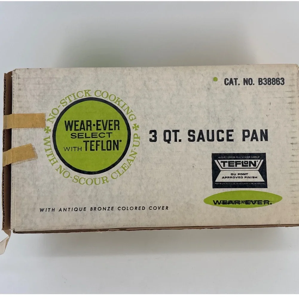 Wear-Ever Select Sauce Pan 3 Qt Bronze Non-Stick Teflon B38863 Vintage New