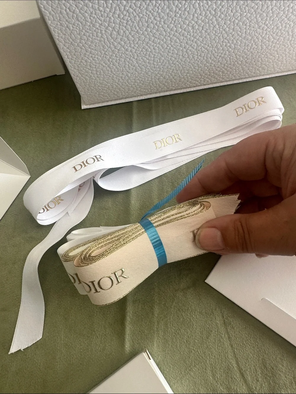 #958 Dior White and Gold Storage Box