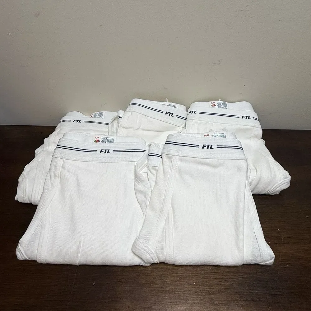 Fruit Of The Loom Vintage White Brief Size X-Large 42-44 NWOT Lot Of 5