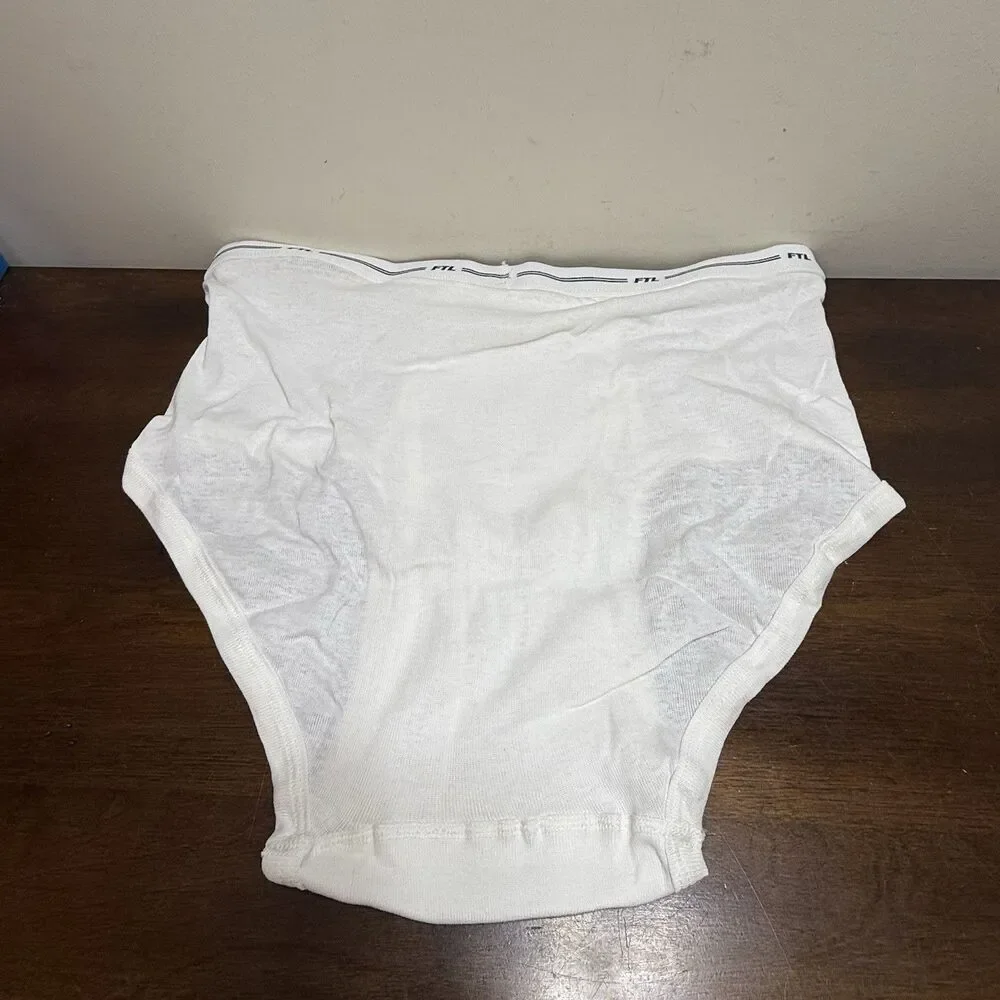 Fruit Of The Loom Vintage White Brief Size X-Large 42-44 NWOT Lot Of 5