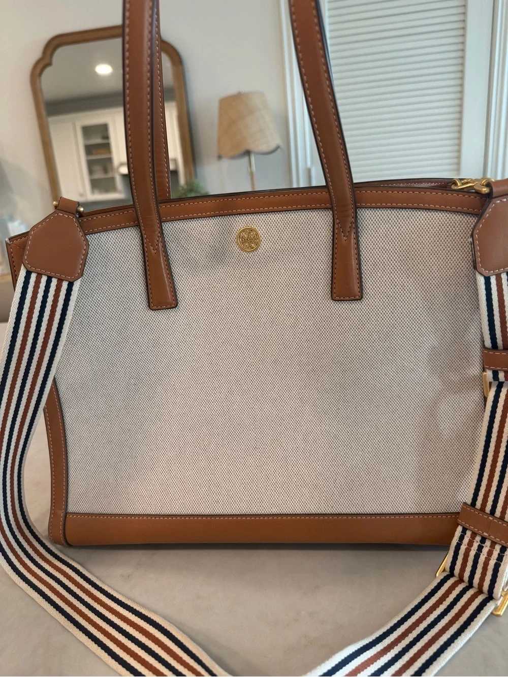 Tory Burch use leather