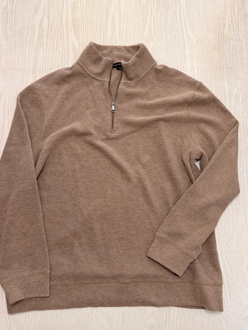 Banana Republic Men's Zip Mock Neck Sweater - Brown